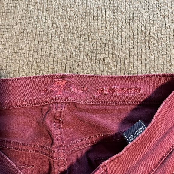 Women's maroon skinny Jeans - Picture 3 of 5
